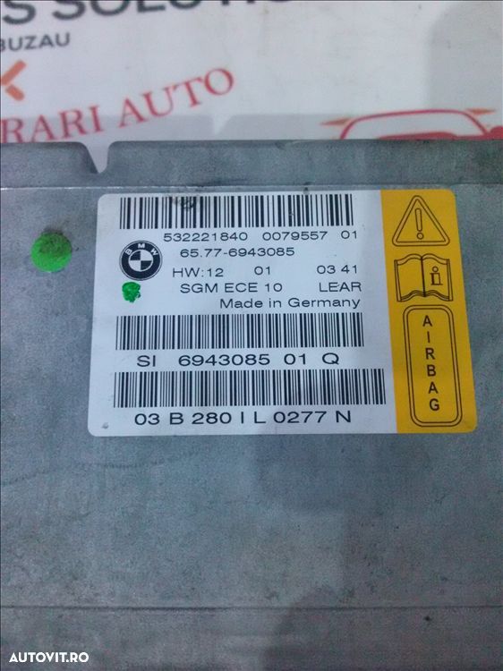 calculator airbag bmw seria 5 e60 3.0d an fabr  2008 - 1