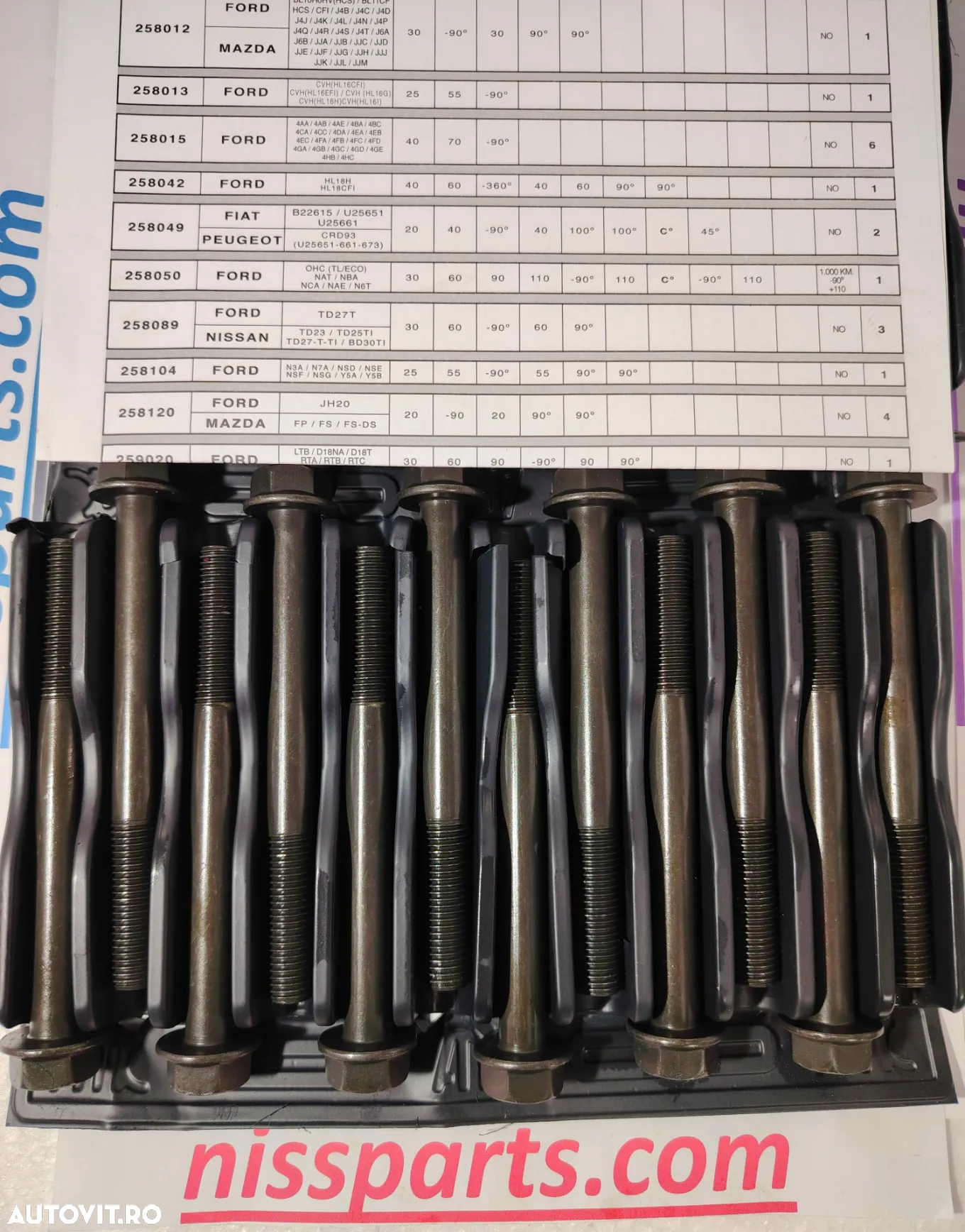 SURUBURI CHIULOASA MOTOR NISSAN 3000 BD30, BD30D, BD30TI 1994-2006 ATLEON CABSTAR ECO-T TRADE PIESE - 3