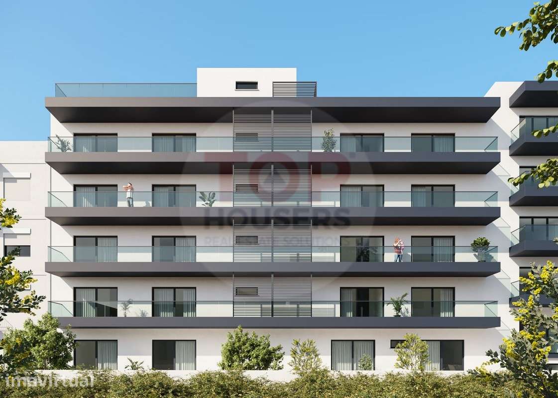 Apartamento T1 Novo com piscina no terraço e garagem - Olhão - Grande imagem: 4/21