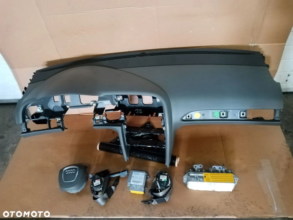 Konsola poduszki pasy AIRBAG  sensor zestaw naprawczy Audi A6 C6 Szara - 1