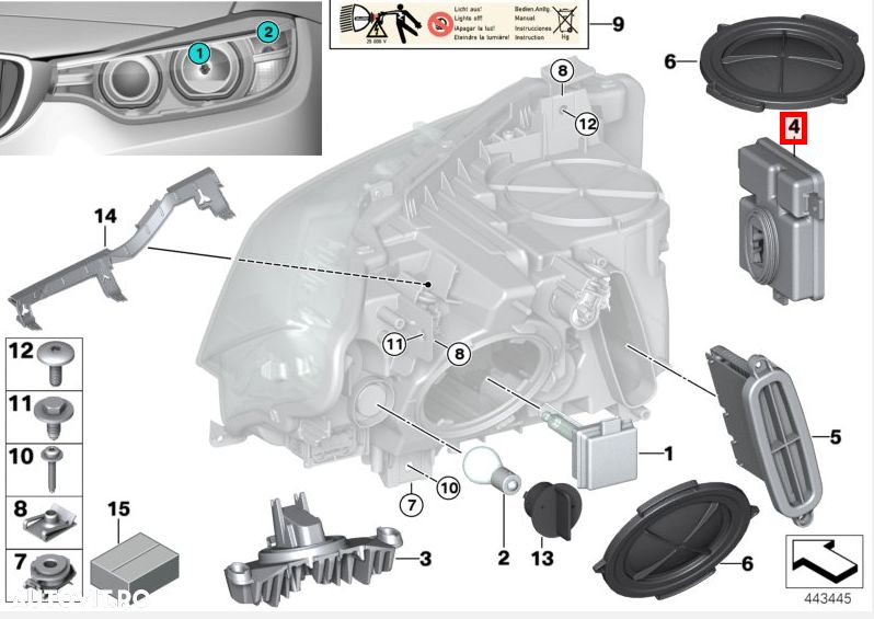 Modul Far Xenon Bmw Mini 63127296090 - 2