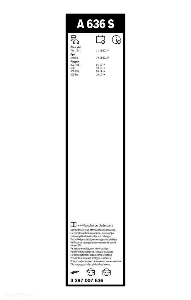 Pióra wycieraczki uniwersalne BOSCH 650cm/650cm - 3