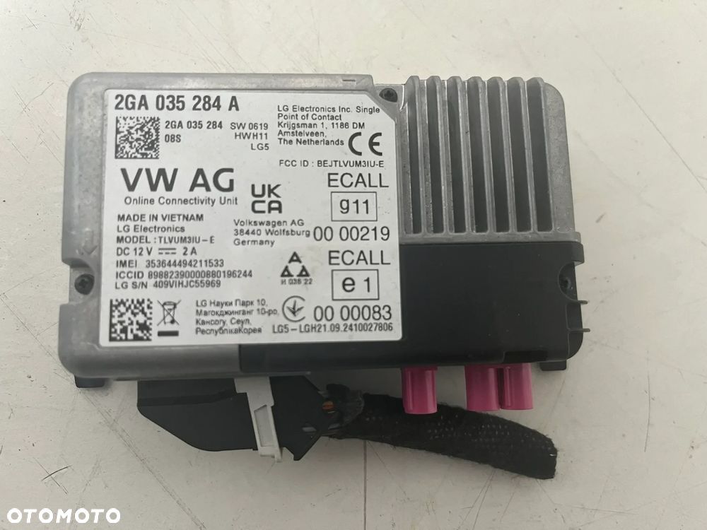 MODUŁ STEROWNIK USŁUGI ONLINE 2GA035284A SKODA FABIA IV 6VA 25R - 1