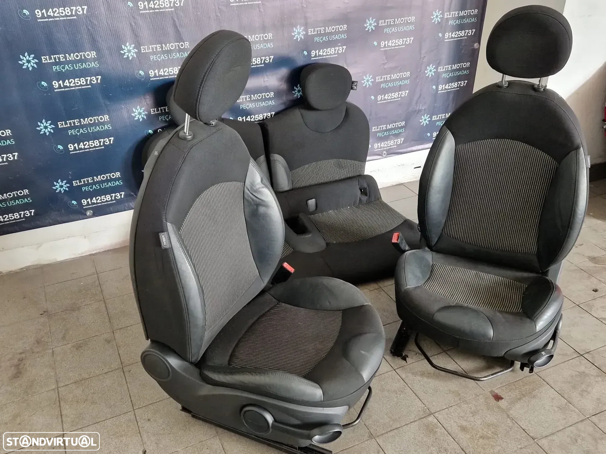 Jogo de bancos usados MINI ONE COOPER R56 PELE E TECIDO - 2