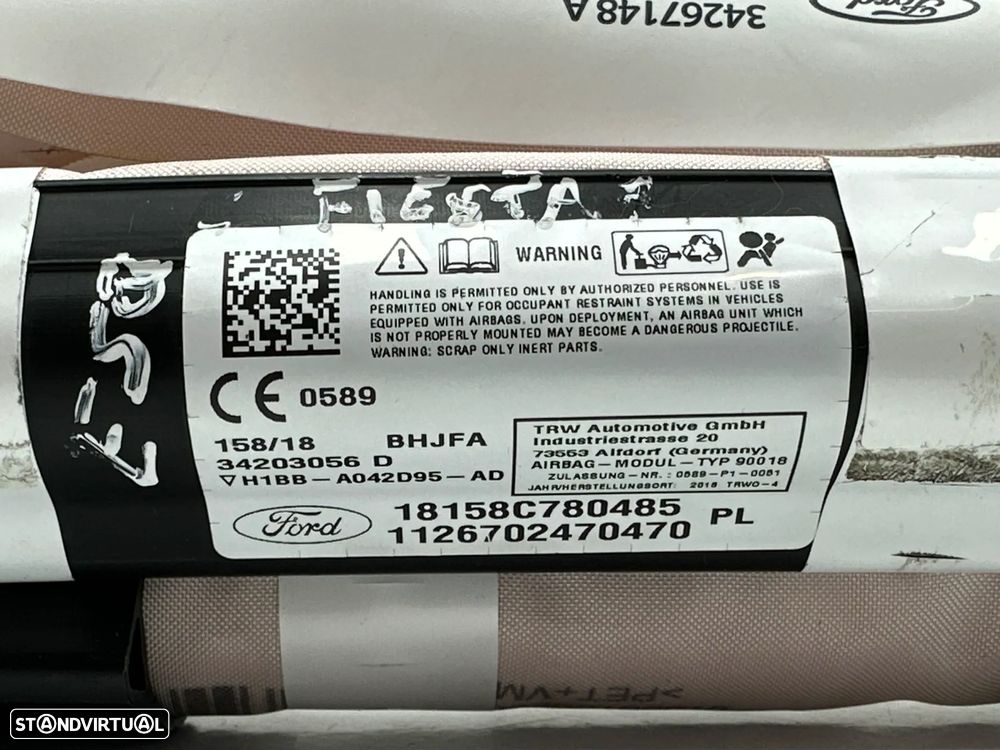 Airbag Cortina Direito / Esquerdo - Ford Fiesta VII (2018) - 5