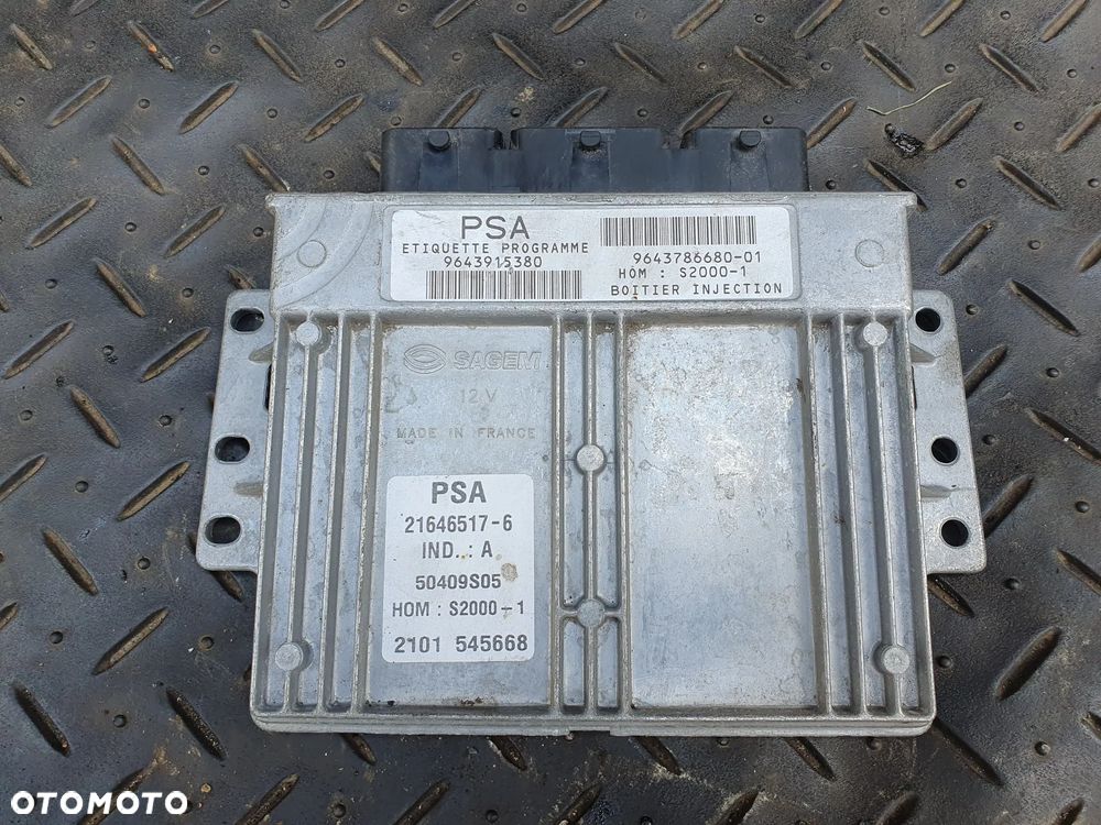 CITROEN XSARA ECU STEROWNIK SILNIKA KOMPUTER 9643915380 9643786680-01 21646517-6 - 1