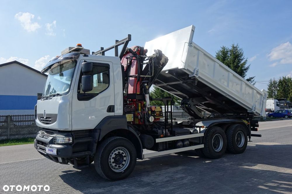 Renault KERAX 440 6X4 / MANUAL / WYWROTKA / DWUSTRONNA / KLAPO-DRZWI / HYDROBURTA / HDS FASSI F215C - 4