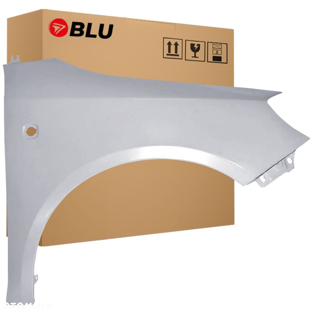 BLU Błotnik SKODA FABIA II 2 5J ROOMSTER LA7W prawy srebrny 07-15 przód ReflexSilber - 1