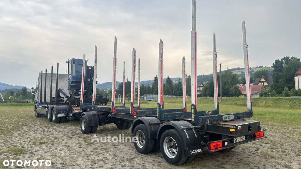 Scania R730 V8 6x4 + Przyczepa GLOGGER DO DRWNA - 4