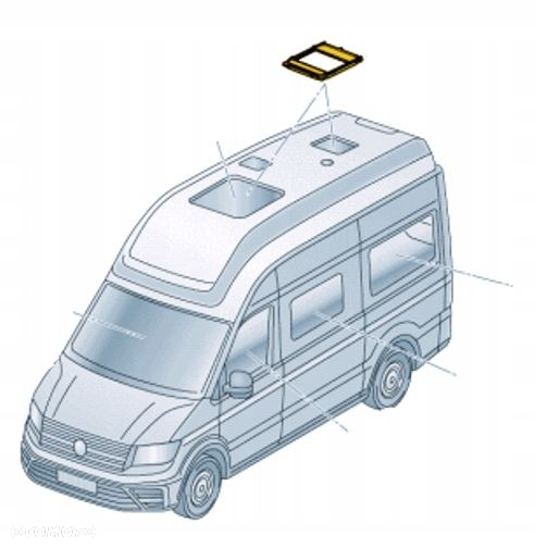 VW Crafter Grand California Kamper Rama Okna Dachu z Żaluzyjką 7C4845320B - 5