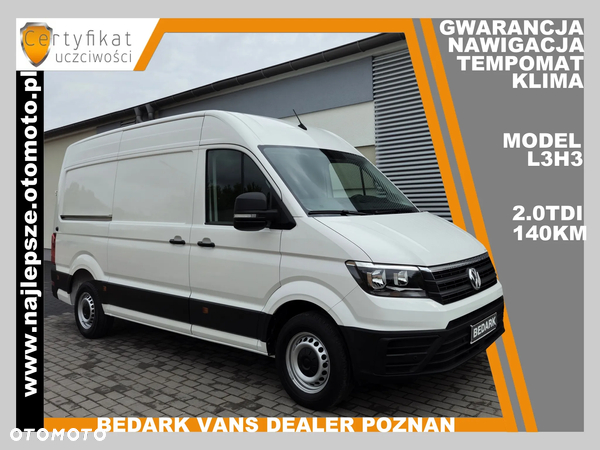 Volkswagen Crafter L3H3,Nawigacja, klima tempomat, czujniki