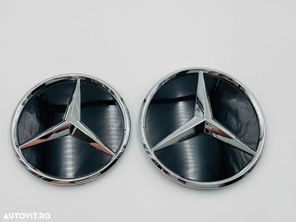 Emblema Compatibila Mercedes grila W205 negru - 6