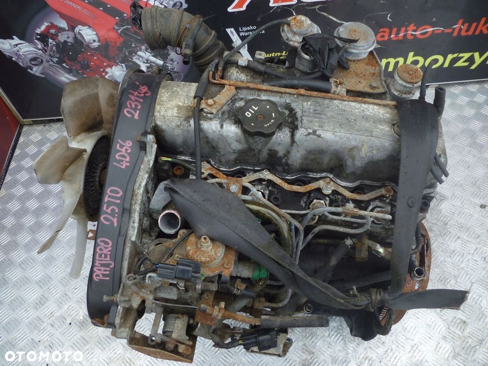 SILNIK KOMPLETNY MITSUBISHI PAJERO 2.5 TD 4D56 231 TYS - 2