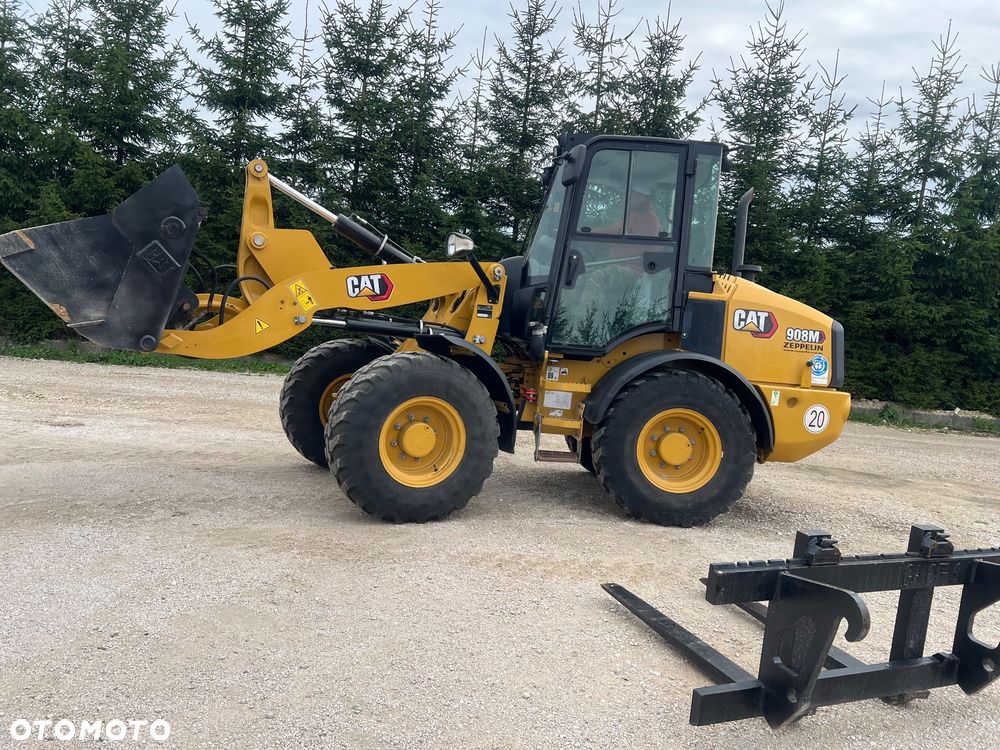 Caterpillar ŁADOWARKA CAT 908M 21r łyżka szczęka widły krokodyl 906 907 H przegubowa łamana Catepillar - 7