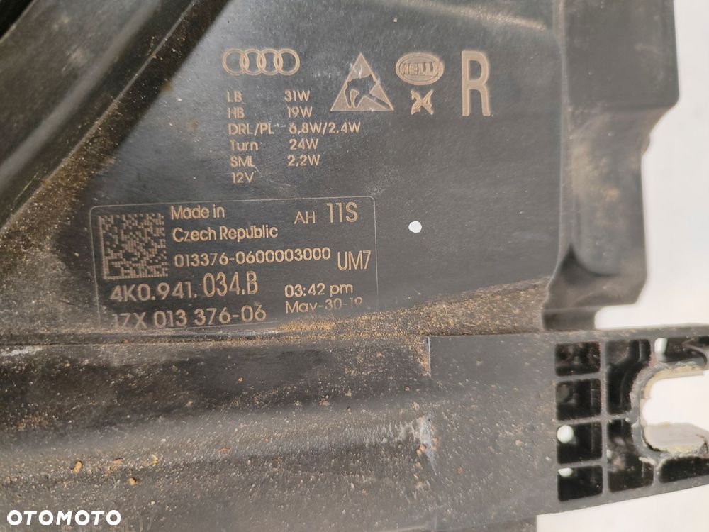 audi a6 c8 lampa prawa full led usa 4k0941034b - 3