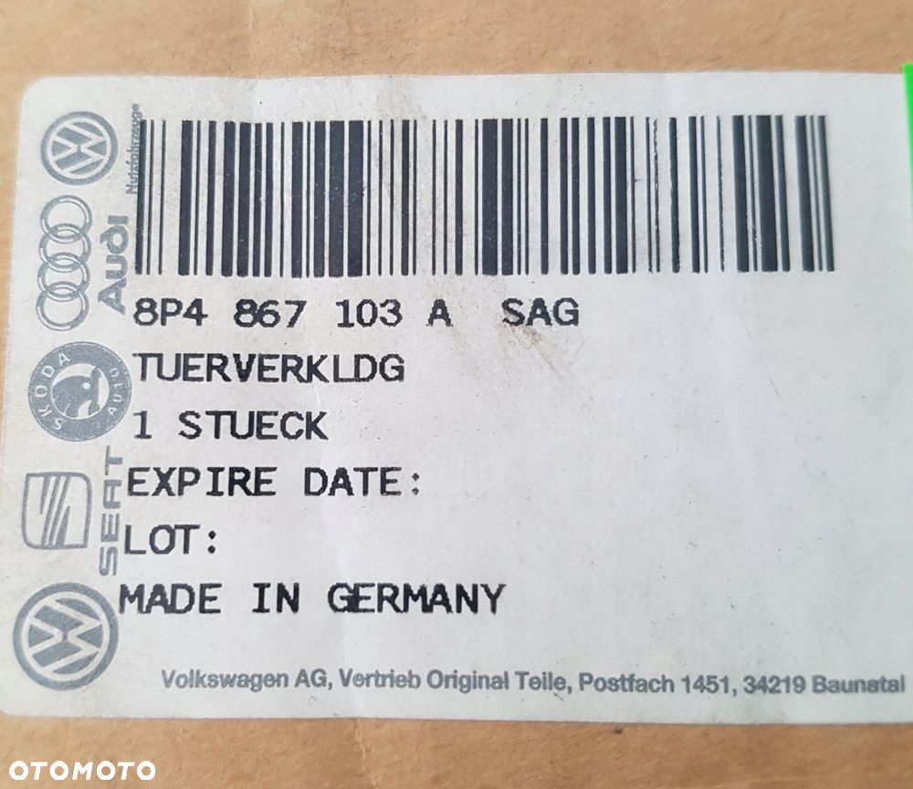 audi a3 06-12 sportback tapicerka drzwi lewy przód 8p4867103a sag - 3