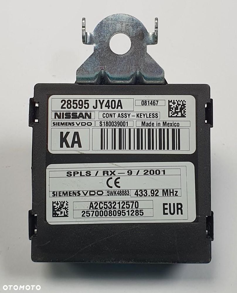 MODUŁ KEYLESS RENAULT KOLEOS I 28595JY40A 5WK48883 - 1