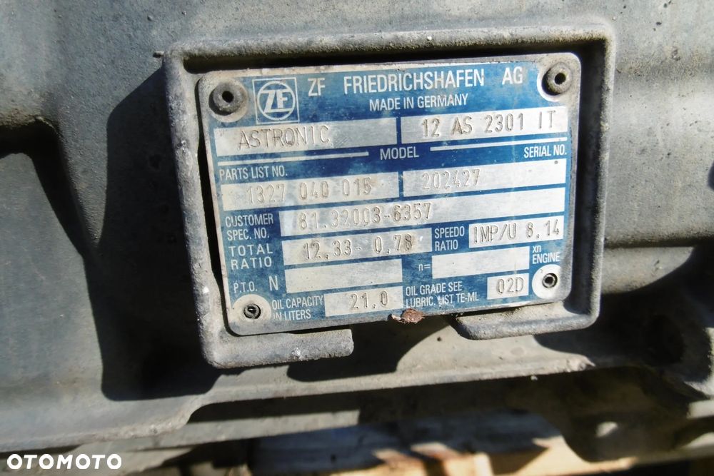 Skrzynia biegów Man TGA 12AS IT - 7