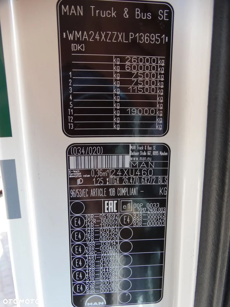 MAN TGX 26.470 6X2/2 BLS, serwisowany, - 16