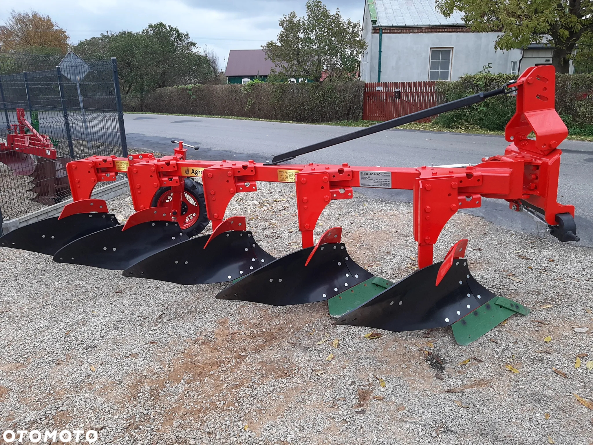 Pług zagonowy jednobelkowy 3/4/5+ skib EURO-MASZ / kverneland 18'' OD RĘKI transport zrywalny/śruba - 12