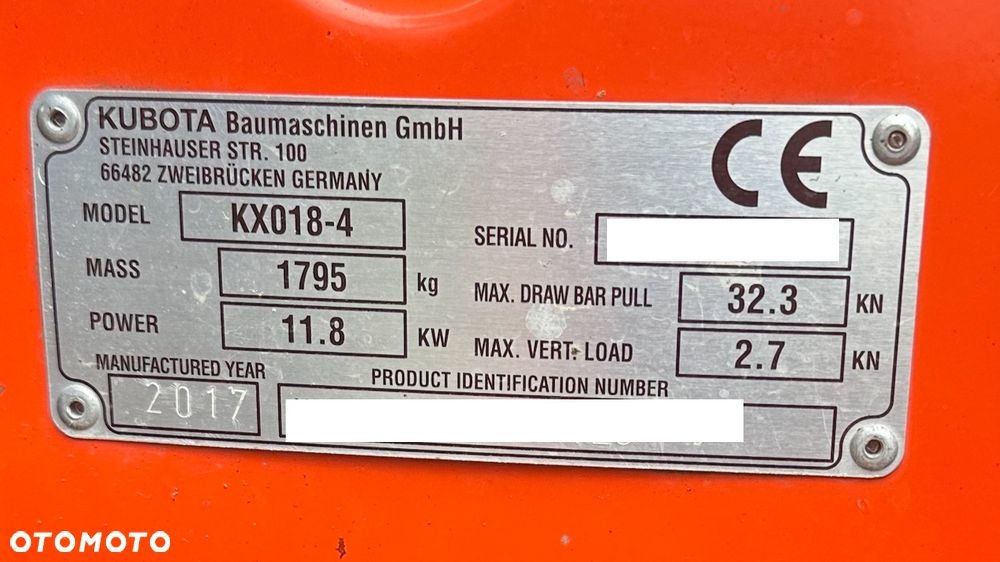 Kubota KX018-4 - 2