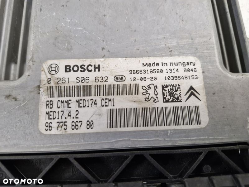 PEUGEOT 508 I 1 1.6 THP STEROWNIK KOMPUTER SILNIKA ECU 9677566780 0261S06632 - 2