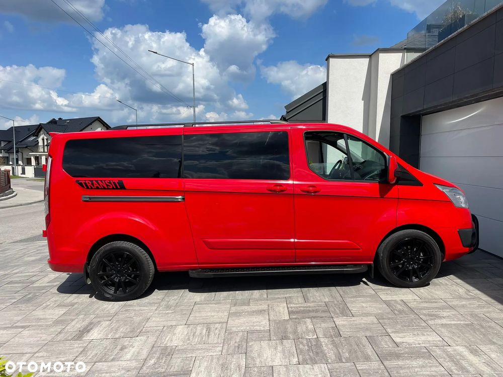 Ford TRANSIT CUSTOM LONG L2H1 Klima Navi Kamera Grzane Fotele 2xDrzwi Boczne Skóry Dubel Kabina 6os. Tempomat 2xPdc Rury - 4