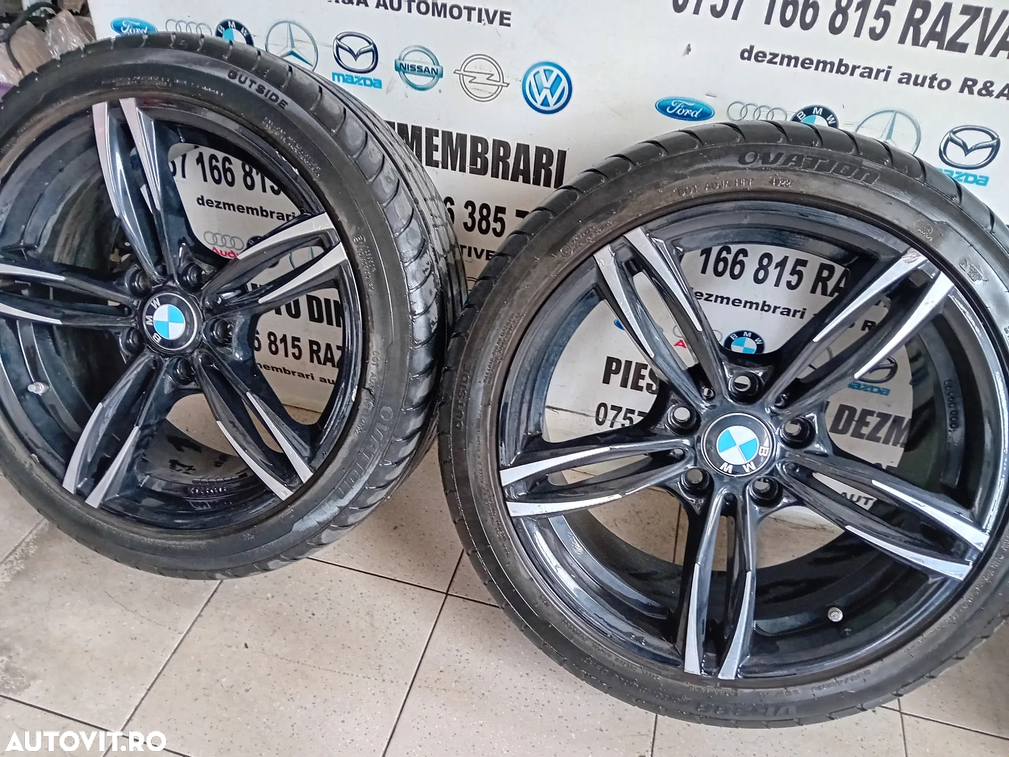 Jante Aluminiu BMW R18 Cu Anvelope Vara Dot 2022 225/45R18 5X120 F10 F30 F31 F32 F11 F01 F20 Etc - 12