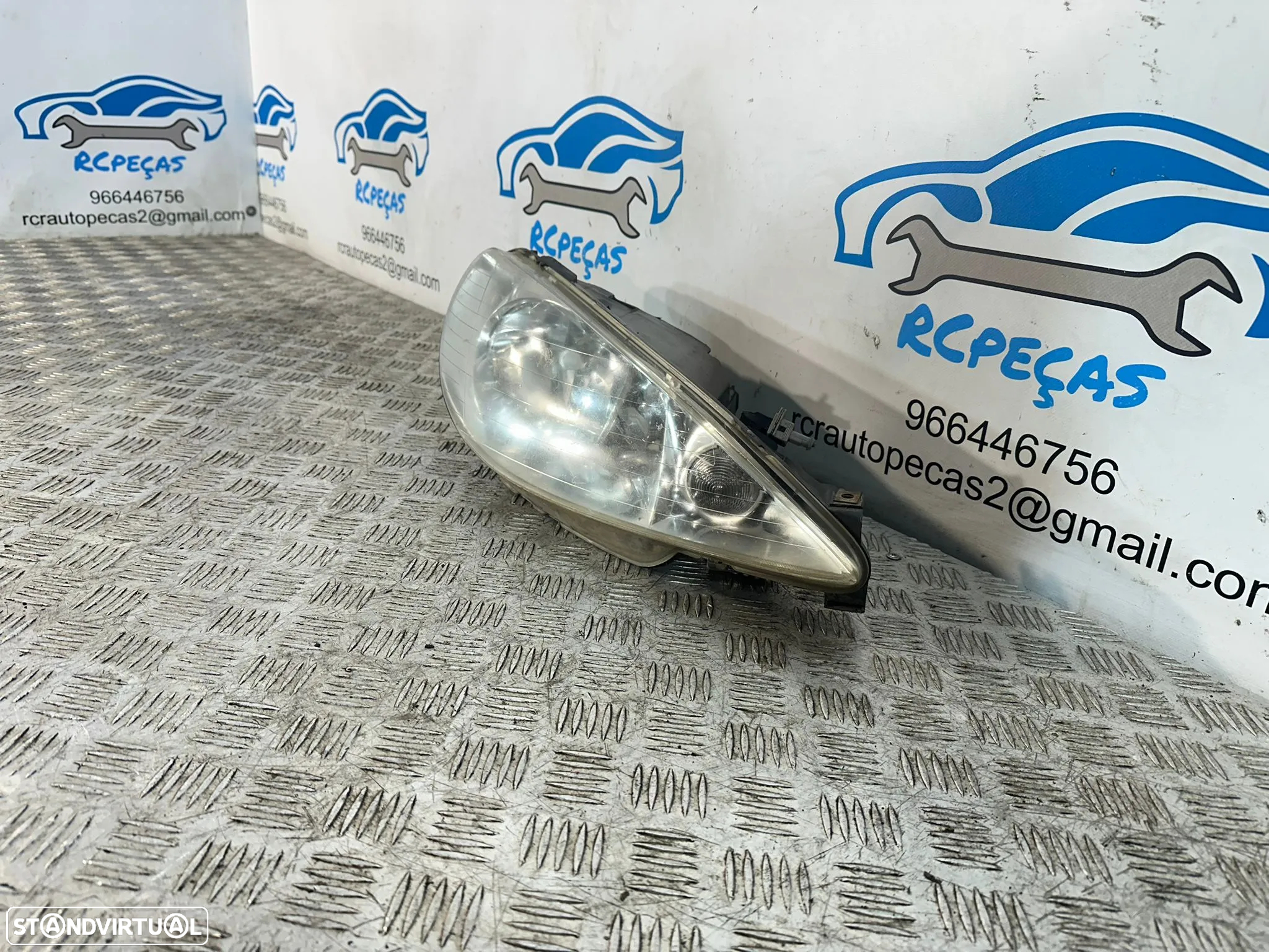 Farol Otica Frente Frontal Direita Original Peugeot 206 Facelift 9630869680 - 3