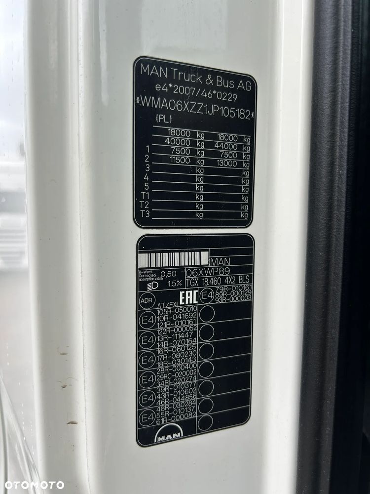 MAN TGX 18.460 KM RETARDER / HYDRAULIKA HYVA / TYLKO 650 TYS. KM PRZEBIEGU / OPONY BUDOWLANE / LODÓWKA / PRODUKCJA 2018 ROK !! - 36