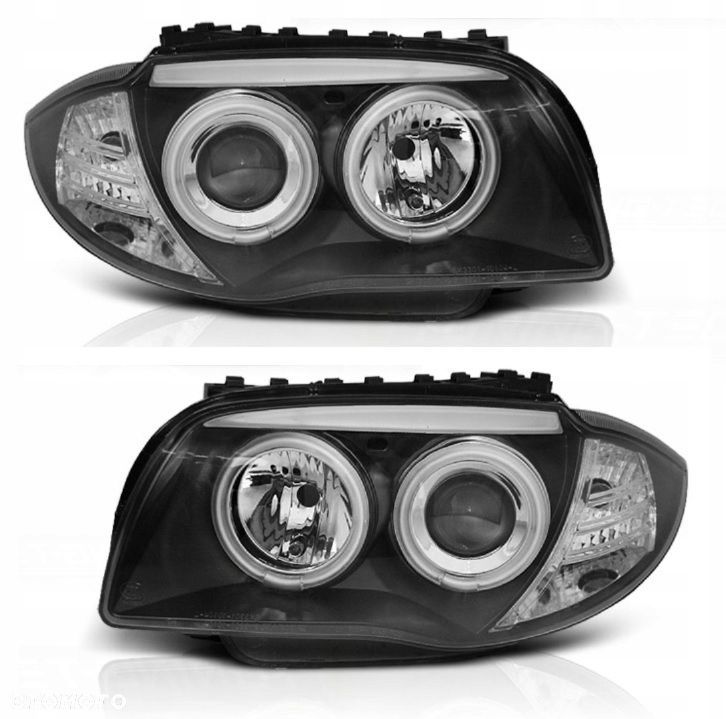 Reflektor Lampa kpl Diody Soczewka Clear Black BMW 1 e81 e82 e87 e88 - 1