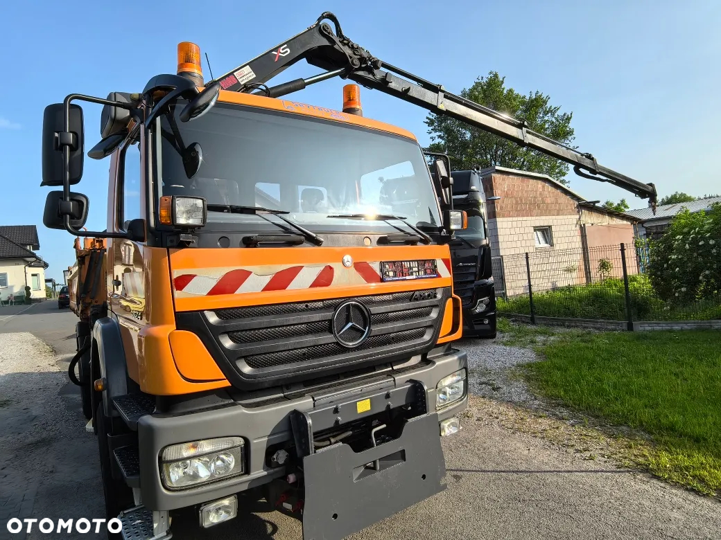 Mercedes-Benz * AXOR * 4x4 * Wywrotka 3-stronna * Hiab 099 * Czołownica do pługa * - 6