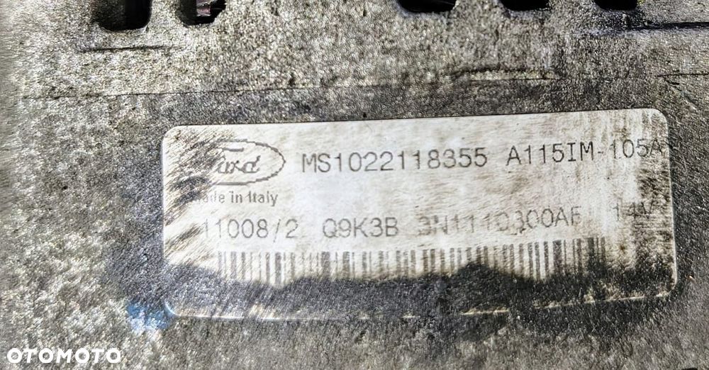 ALTERNATOR FORD, MS1022118355 A1151M-105A - 3