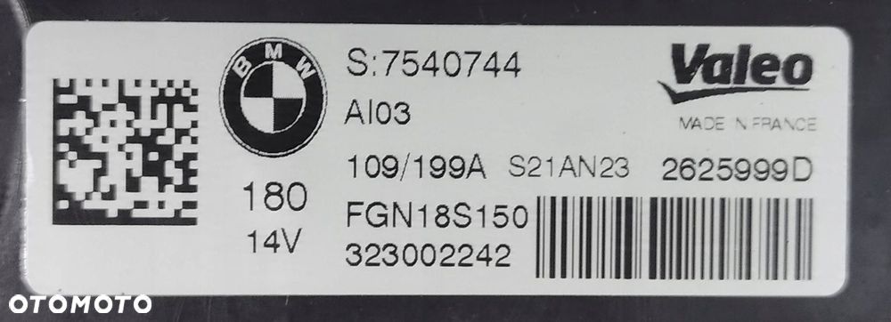 BMW 7 G12 M760iX PRZED I PO LIFT ALTERNATOR 7540744 - 12