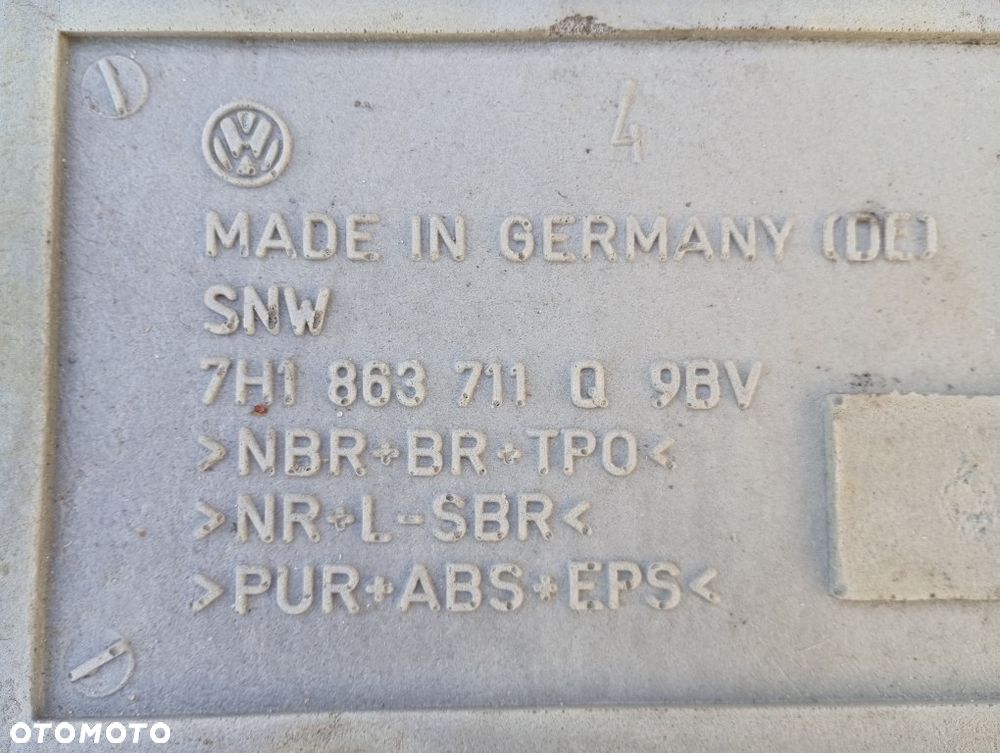 wykładzina gumowa podłoga kabiny vw transporter T5 multivan caravelle 7H1863711 - 11