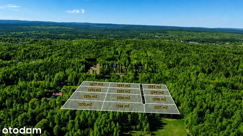 Działka budowlana pośród lasów 1677m2 Zagórze - Pełny obrazek: 3/14