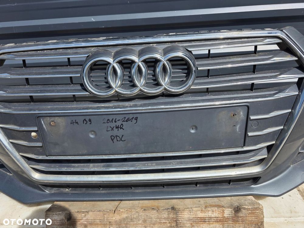 ZDERZAK PRZÓD AUDI A4 B9 2016-2019 ZWYKŁY LX7R PDC KOMPLETNY ! - 5