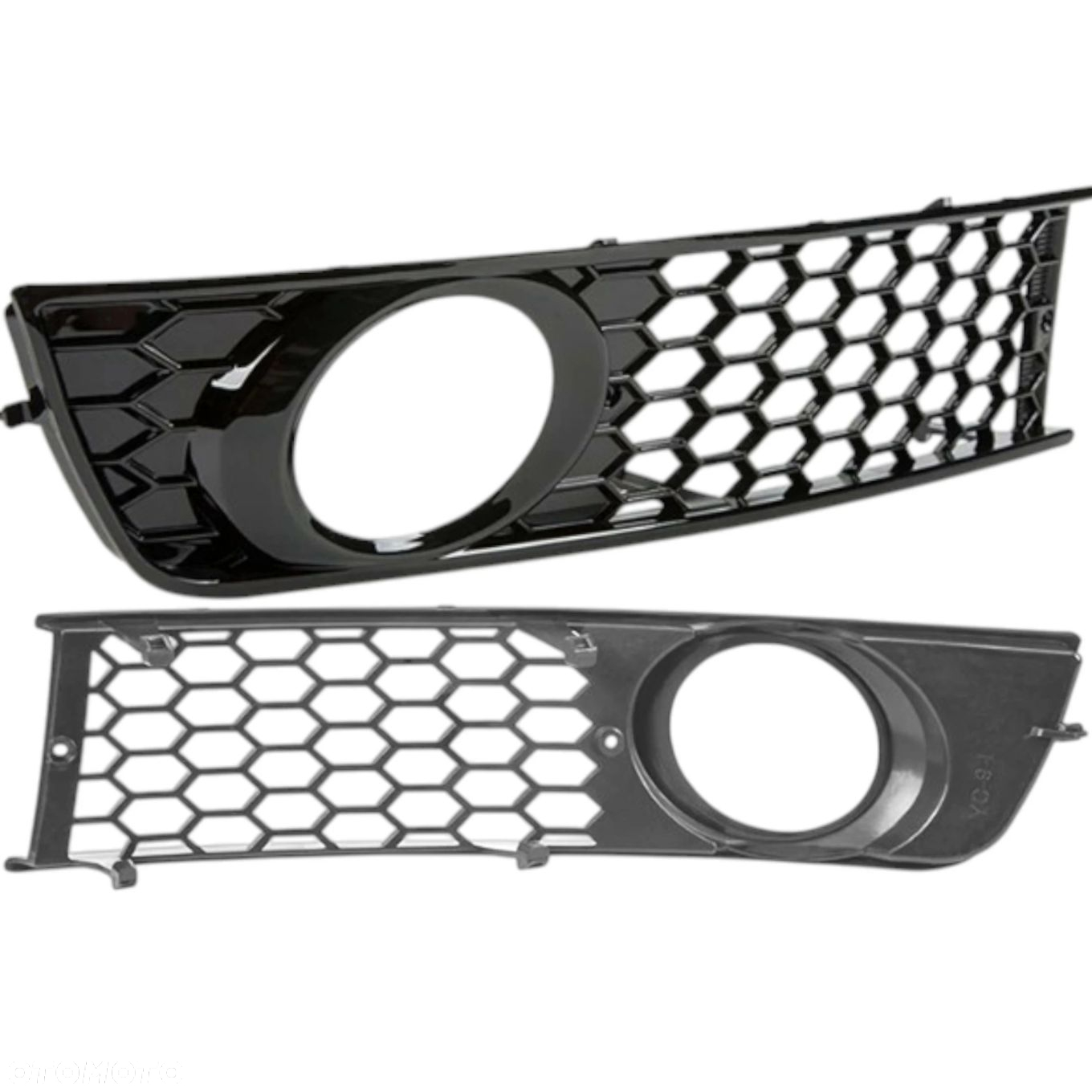 AUDI A4 B6 MAŁYSZ ATRAPY GRILL PRZÓD KRATKI ZAŚLEPKI ZDERZAKA RS LOOK BLACK - 4