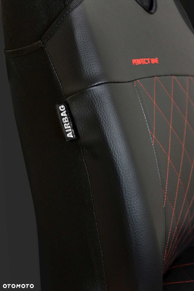 Koszulki samochodowe skórzane pokrowce na fotele pikowane PERFECT-LINE - 5