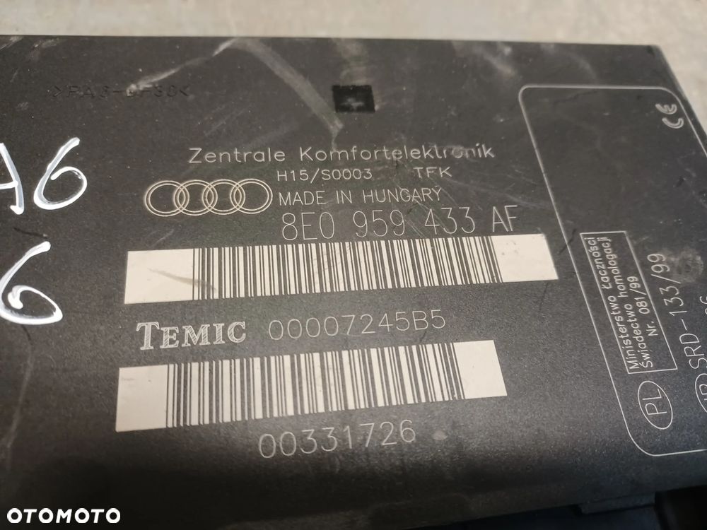 MODUŁ KOMFORTU 8E0959433 AUDI A6 C6 C5 A4 B6 B7 - 2