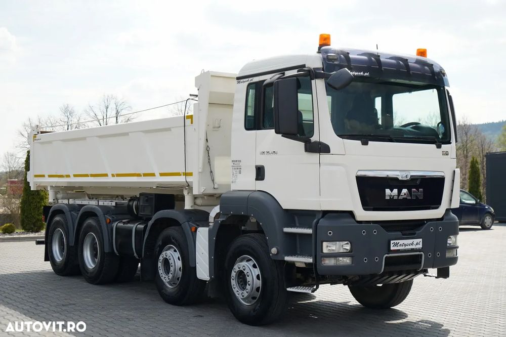 MAN TGS 35.400 / 8X4 / BASCUNĂ CU 2 LATE / HIDROBORTA / BORDMATIC / AUTOMAT / EURO 5 EEV - 16