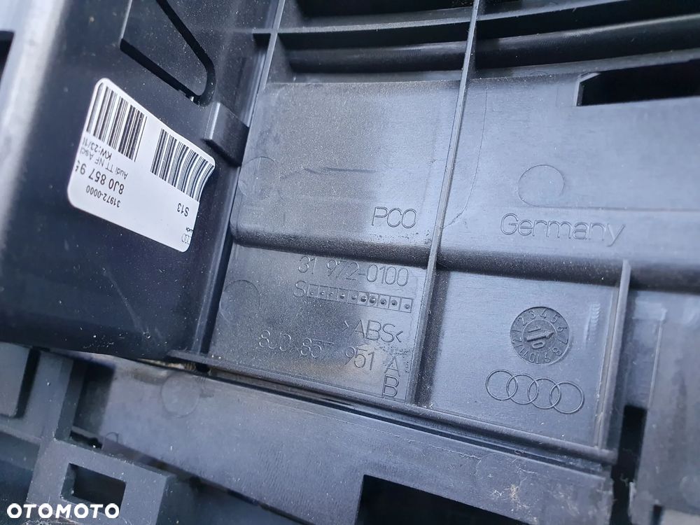 AUDI TT 8J TUNEL ŚRODKOWY SKÓRA ZAPALNICZKA POPIELNICZKA SCHOWEK 8J1863242B 8J0857951A - 7
