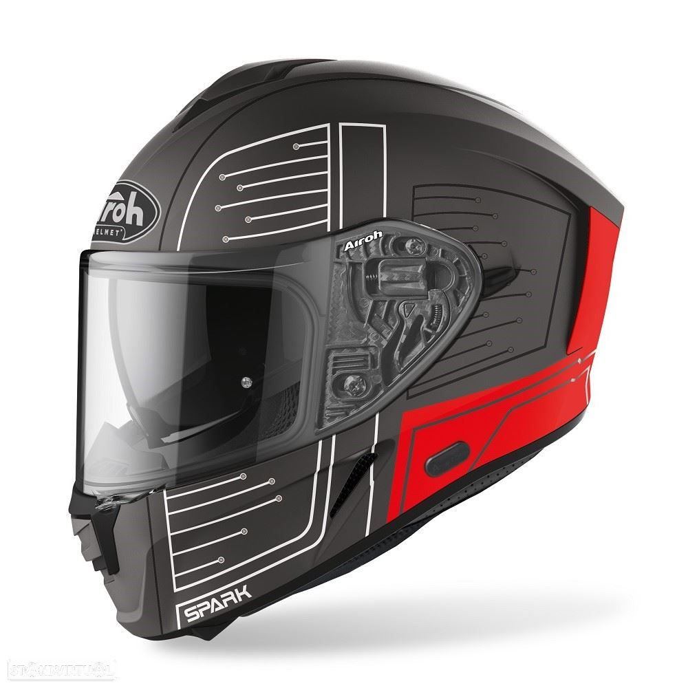 capacete spark cyrcuit vermelho matt airoh 2020 - 1