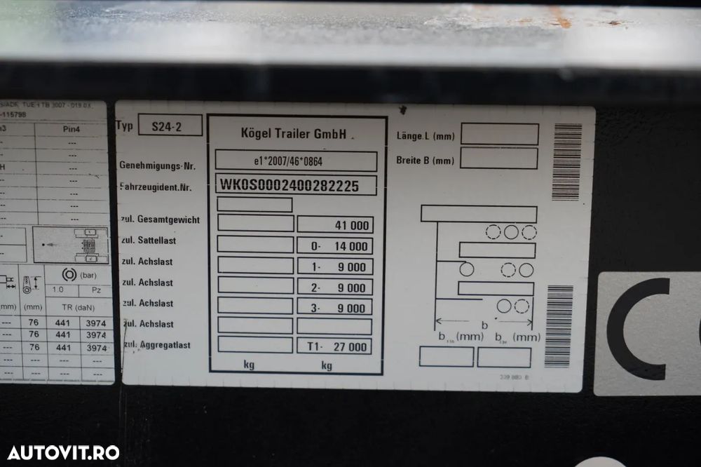 Kögel SEMIREMORCĂ CONTAINER / UNIVERSAL / SPATE EXTENSIBIL / PENTRU TOATE CONTAINERELE - 21