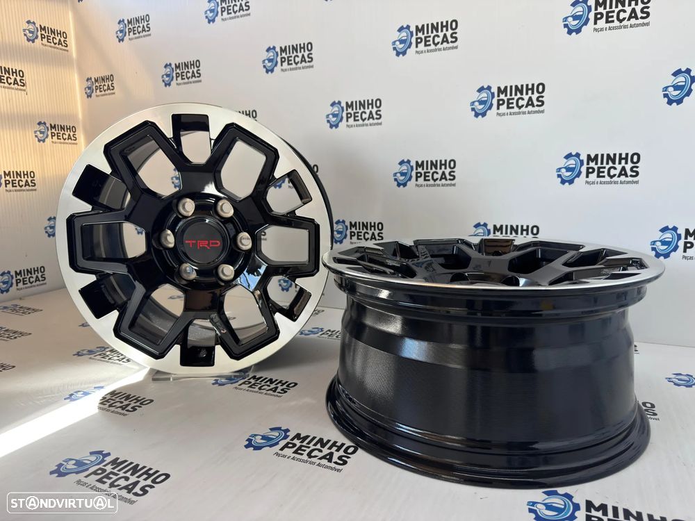 Jantes Look TRD 4x4 em 17 (6x139.7) preto polido - 6