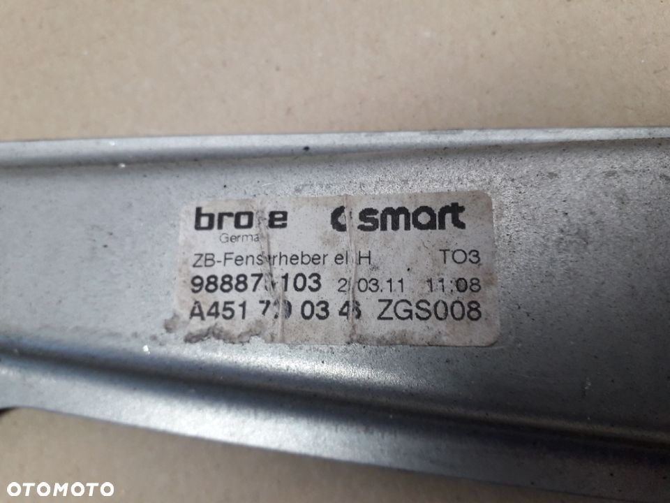 SMART FORTWO 451 11R MECHANIZM SZYBY LEWY - 5