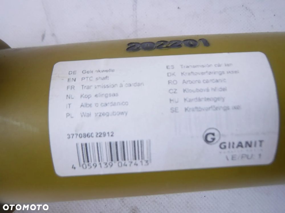 377086022912 blueline wałek przekazu mocy przekażnik nowy 860mm f22 250nm - 4