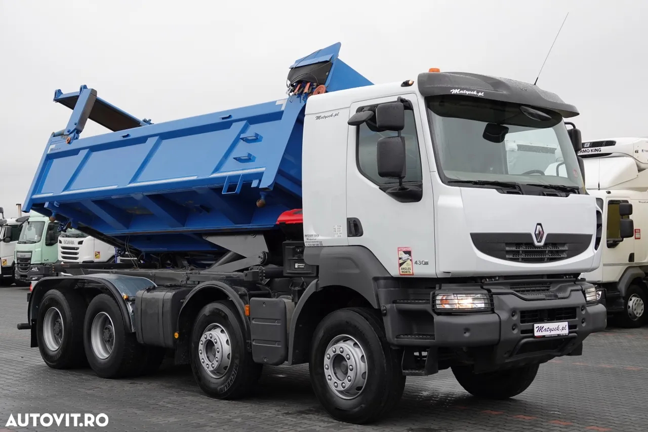 Renault KERAX 430 / 8x4 / BASCULANTE / HYDROBOARD / HYDROCLAP / BORDMATIC / EURO 5 EEV - 8