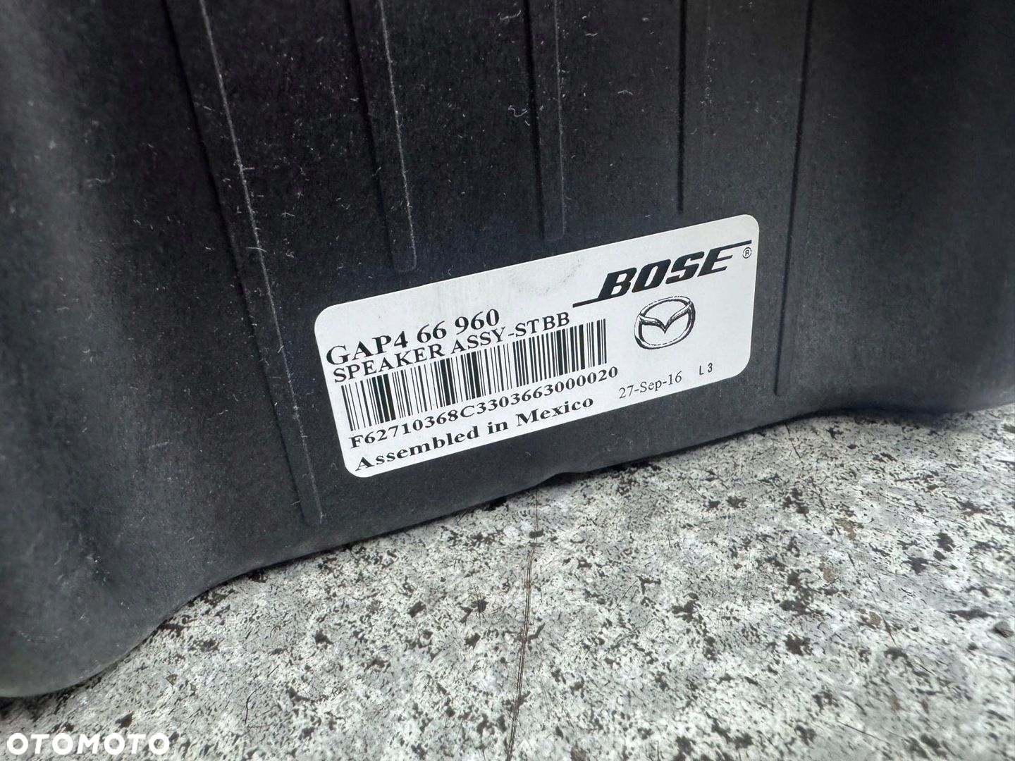 GŁOŚNIK SUBWOOFER MAZDA CX3 CX-3 2015-2020 GAP4 66 960 BOSE - 2
