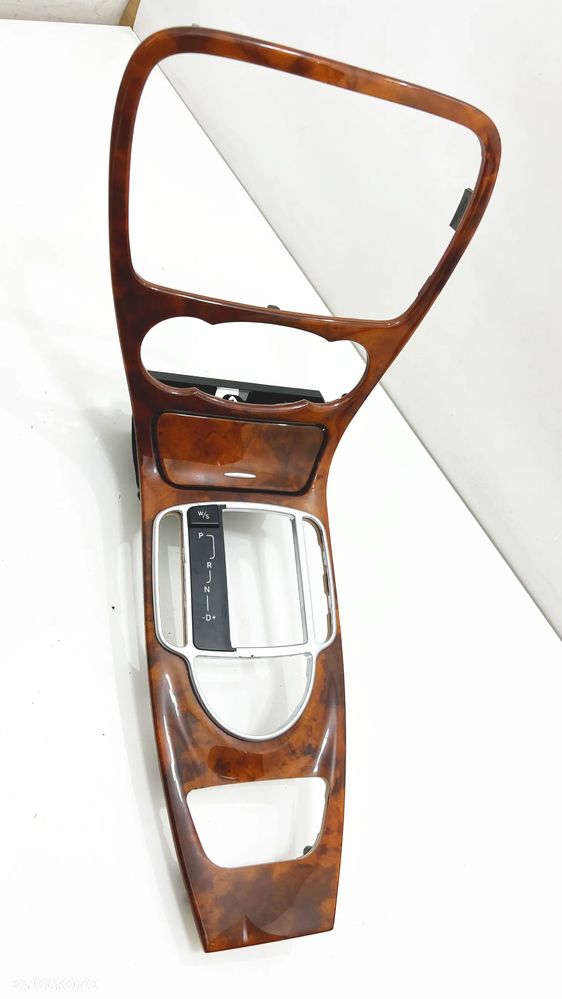 Ramka konsola środkowa popielniczka drewno dekor stan BDB OE Mercedes SL R230 W230 - 6